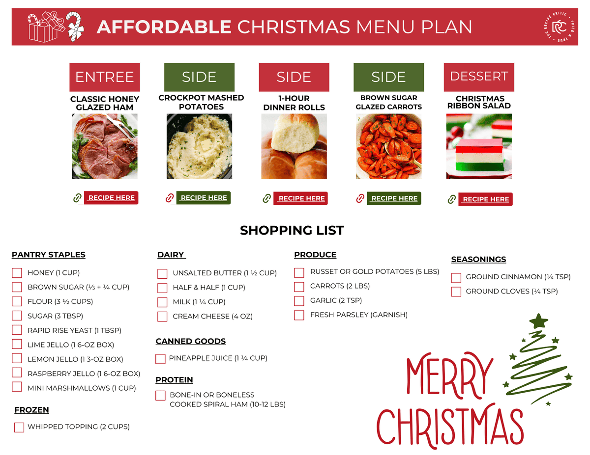 55 christmas dinner menu yes it feeds 6 8