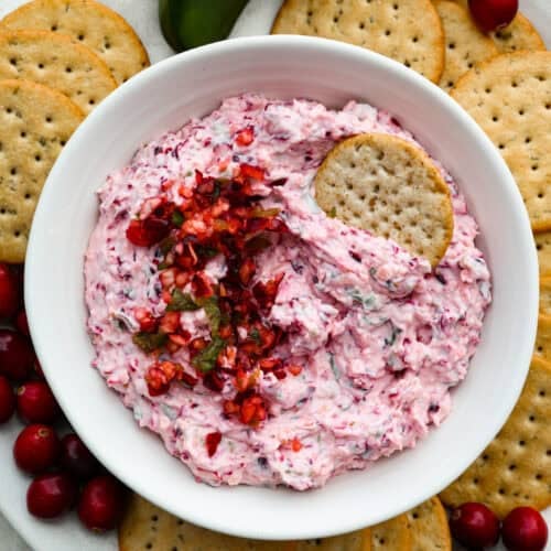 creamy cranberry jalapeno dip