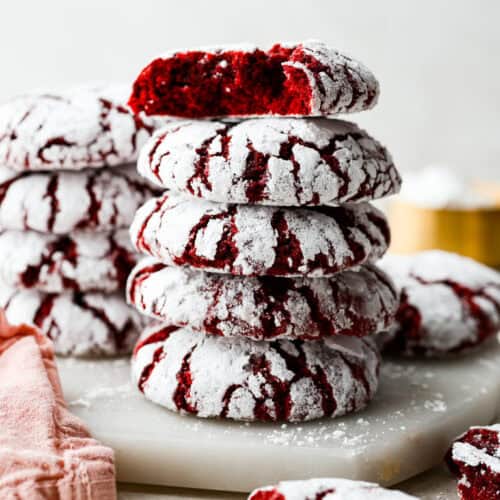 red velvet crinkle cookies